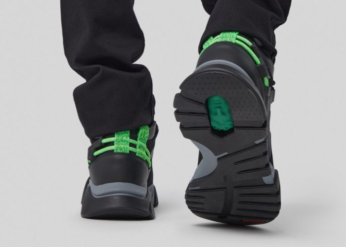 Versace Squalo Trainers Black Green - Imagen 2