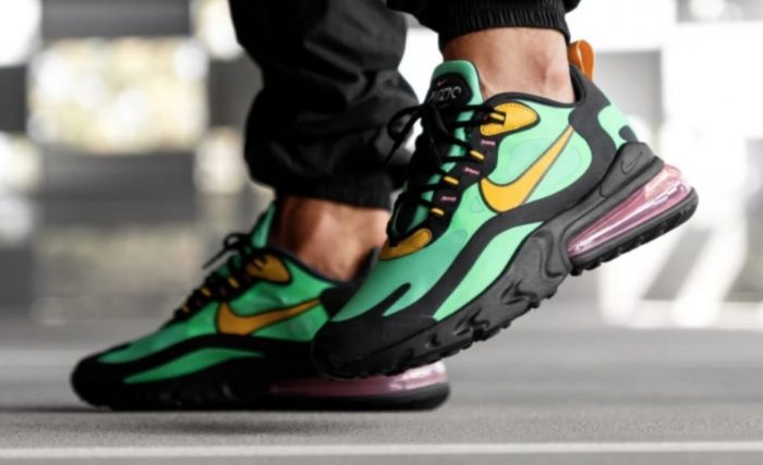 Nike Air Max 270 React Yellow Ocre Obsidian - Imagen 4